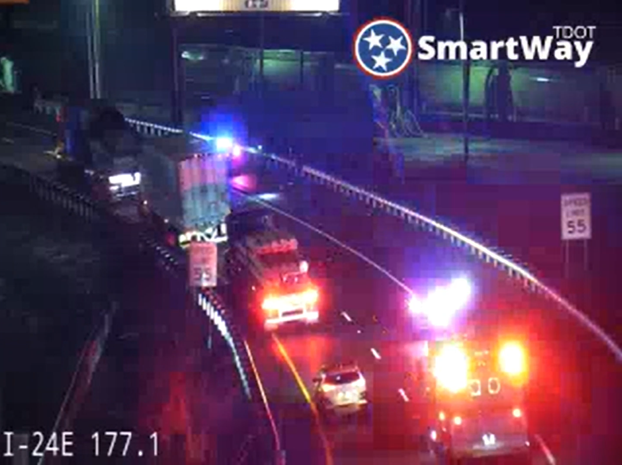 Man hit by car, killed on I-24 in Hamilton County Wednesday night